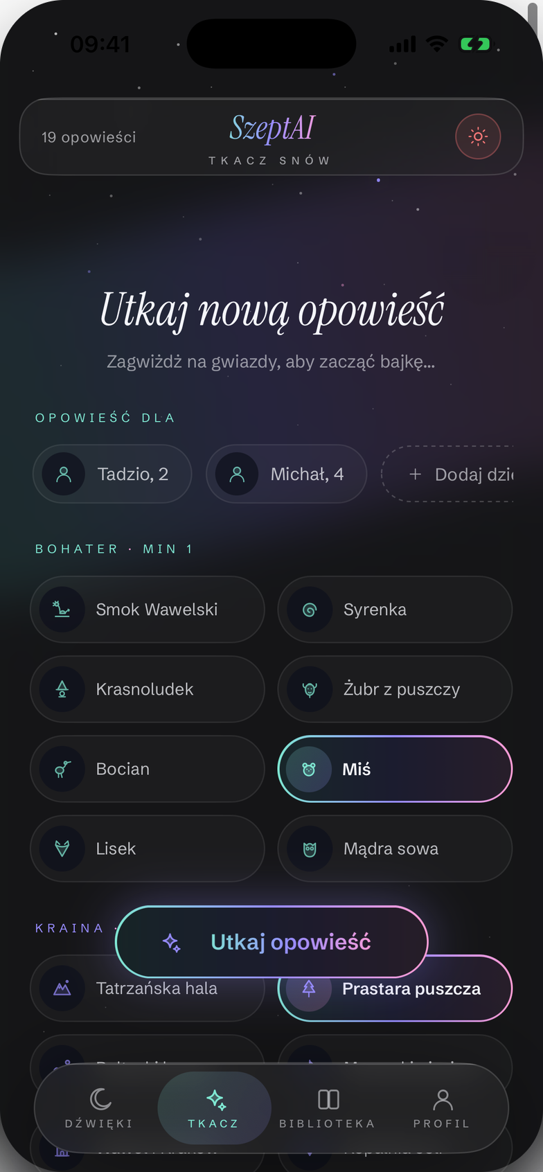 Ekran Tkacz snów